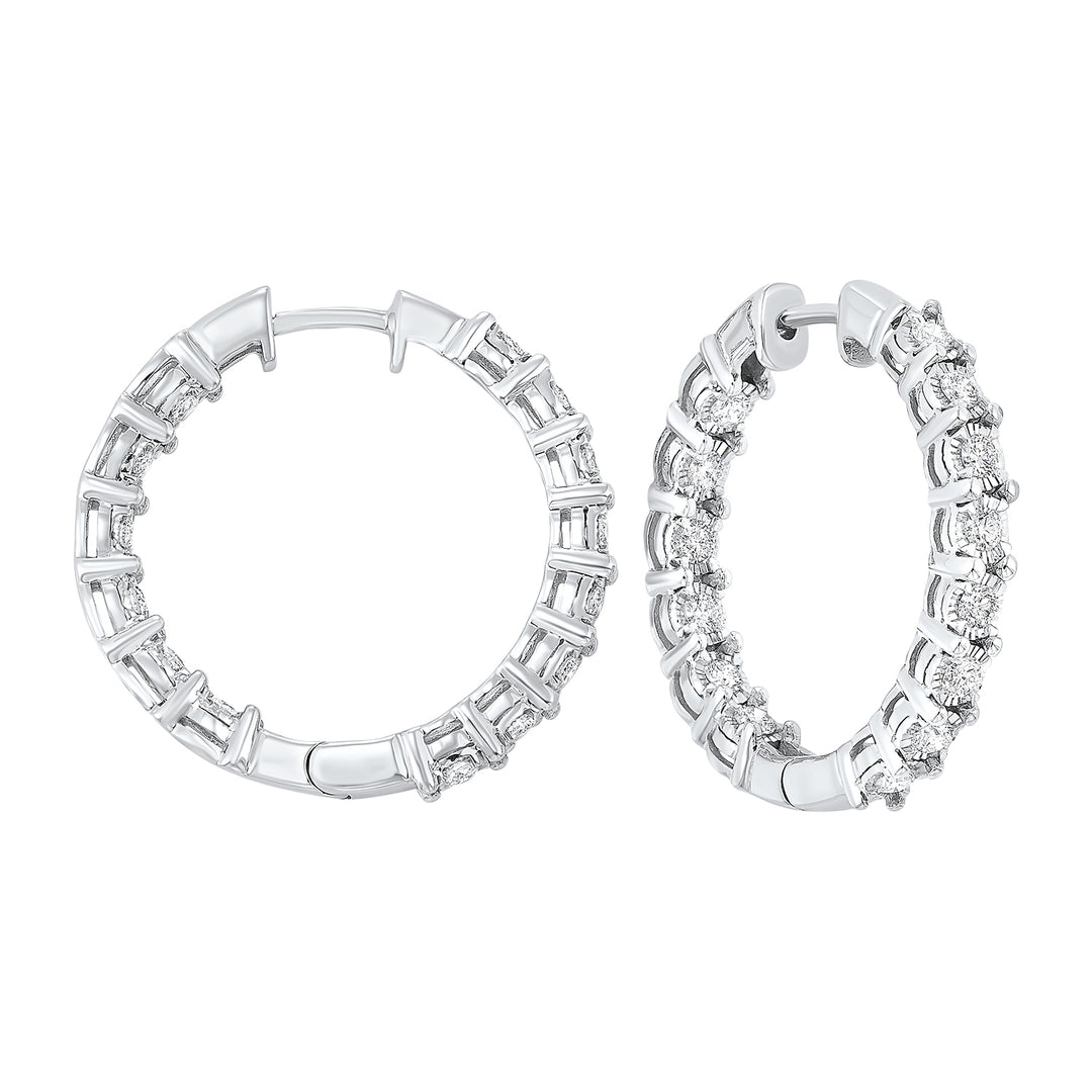 14Kt White Gold Diamond 1Ctw Earring