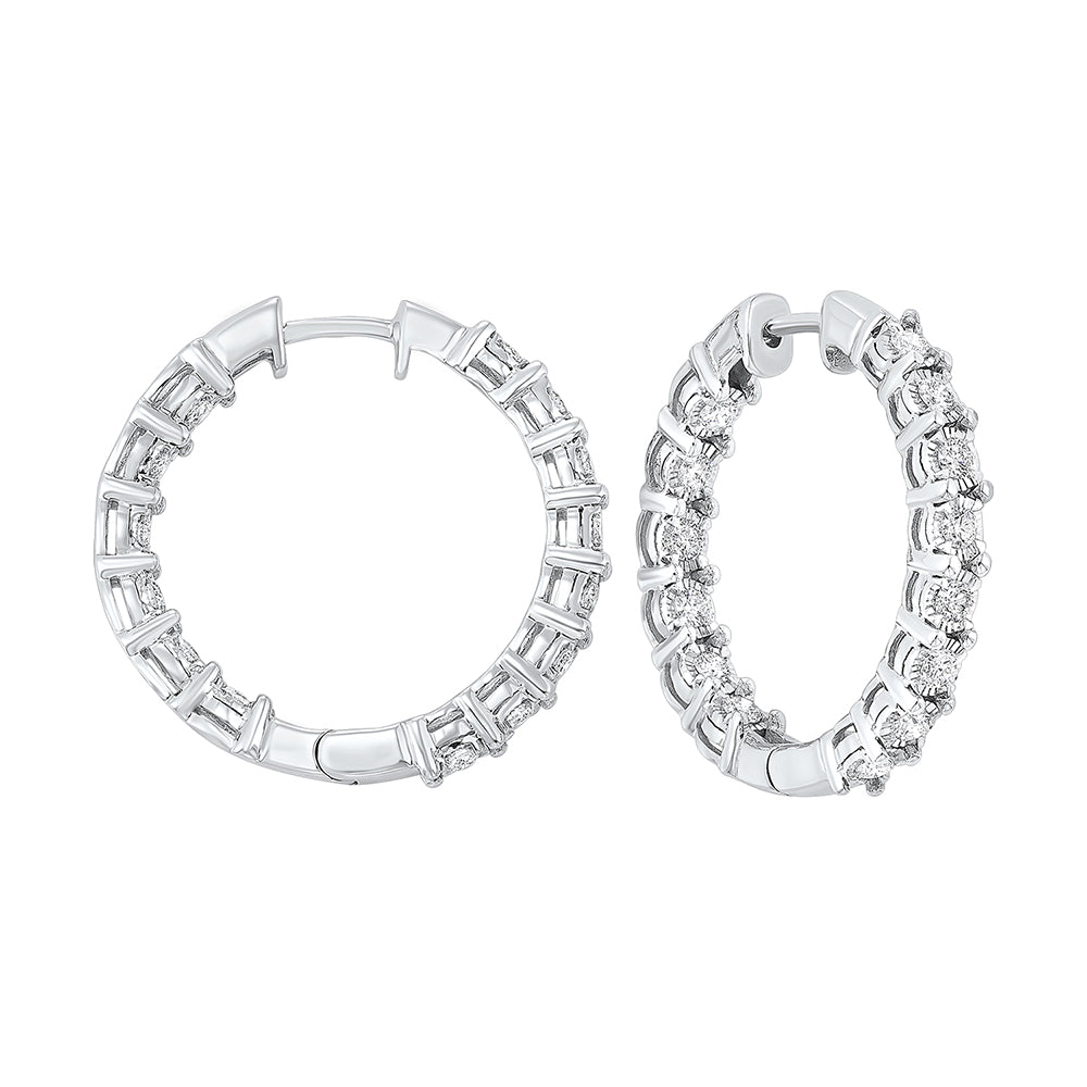 14Kt White Gold Diamond 1Ctw Earring