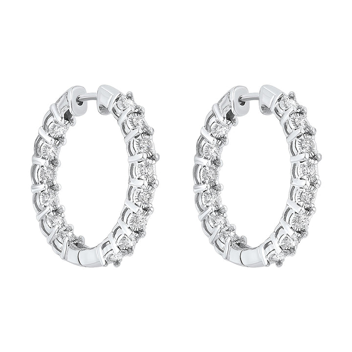 14Kt White Gold Diamond 1Ctw Earring