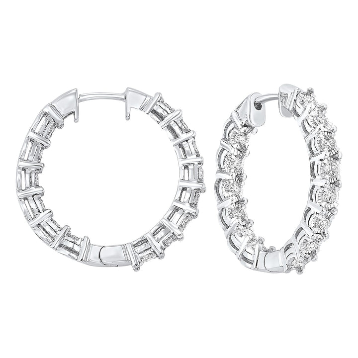 14Kt White Gold Diamond 3/4Ctw Earring