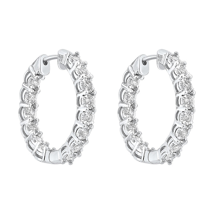 14Kt White Gold Diamond 3/4Ctw Earring