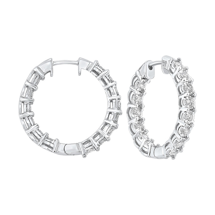 14Kt White Gold Diamond 3/4Ctw Earring