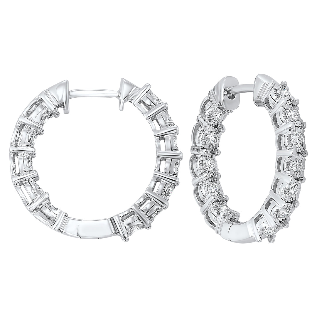 14Kt White Gold Diamond 1/2Ctw Earring