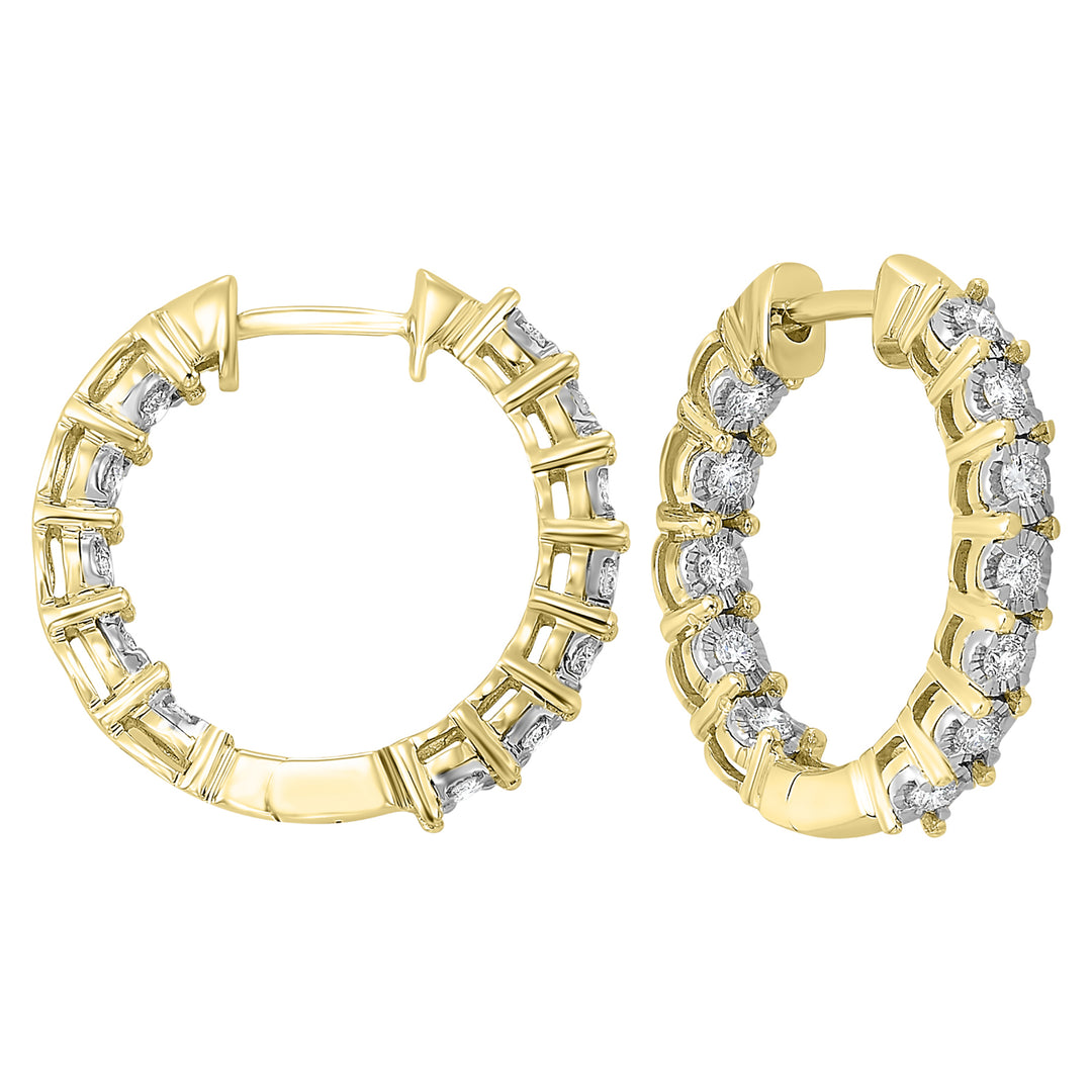 14Kt Yellow Gold Diamond 1/2Ctw Earring