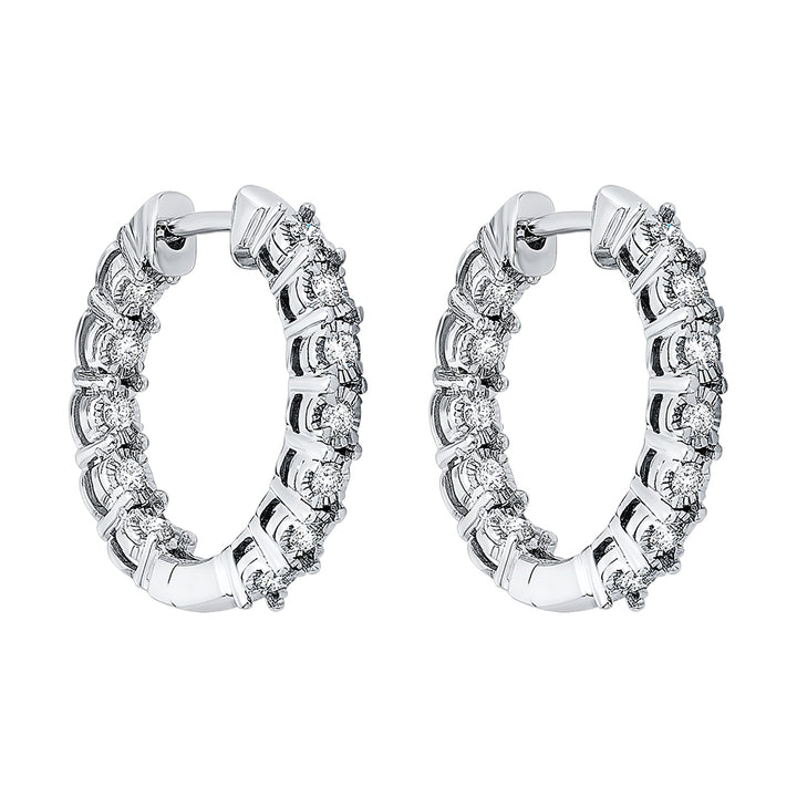 14Kt White Gold Diamond 1/2Ctw Earring