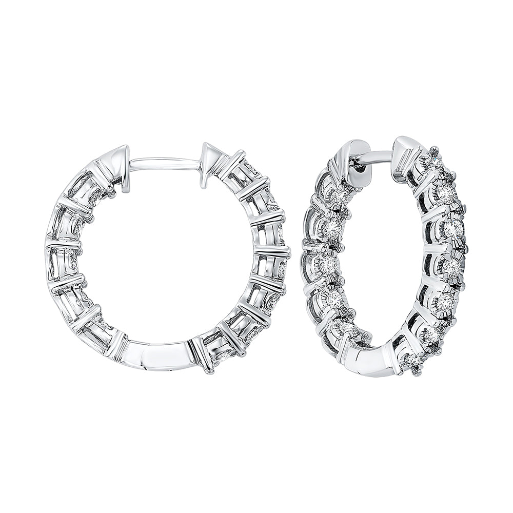 14Kt White Gold Diamond 1/2Ctw Earring