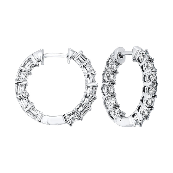 14Kt White Gold Diamond 1/2Ctw Earring