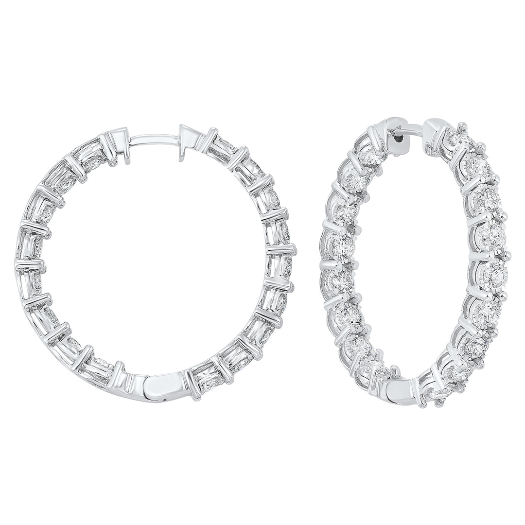 14Kt White Gold Diamond 3Ctw Earring