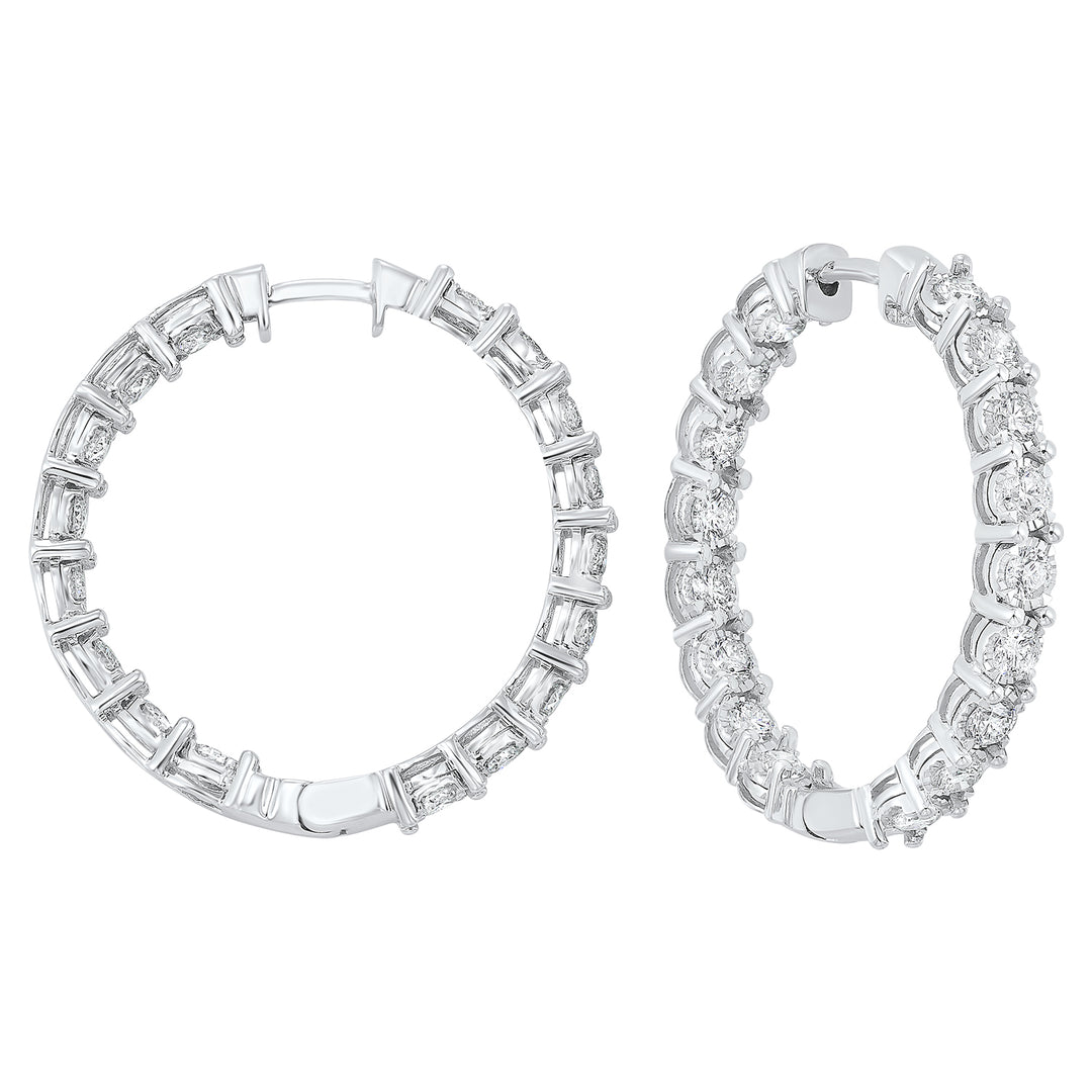 14Kt White Gold Diamond 3Ctw Earring