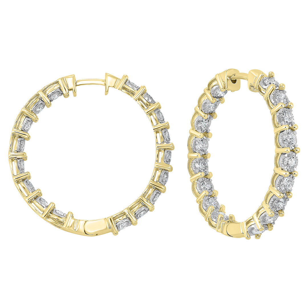 14Kt Yellow Gold Diamond 3Ctw Earring