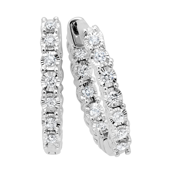 14Kt White Gold Diamond 3Ctw Earring