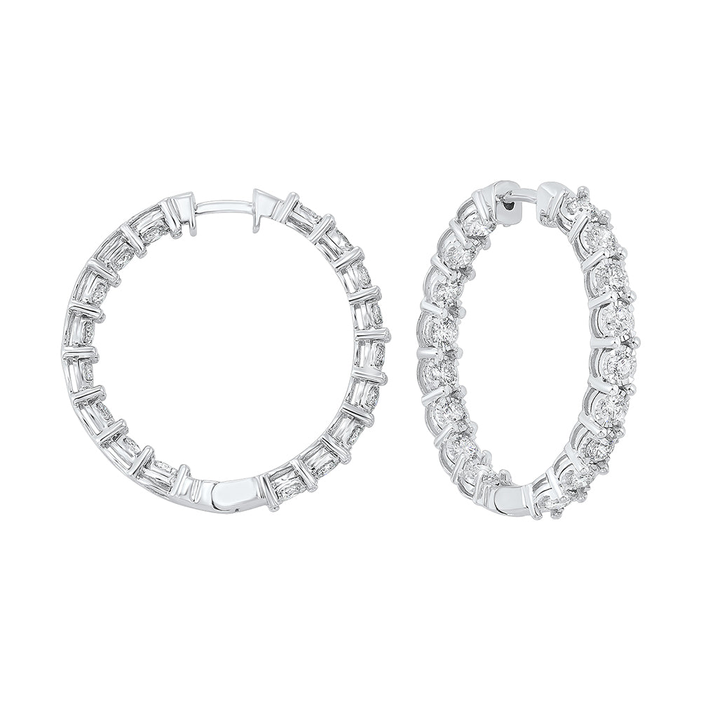 14Kt White Gold Diamond 3Ctw Earring