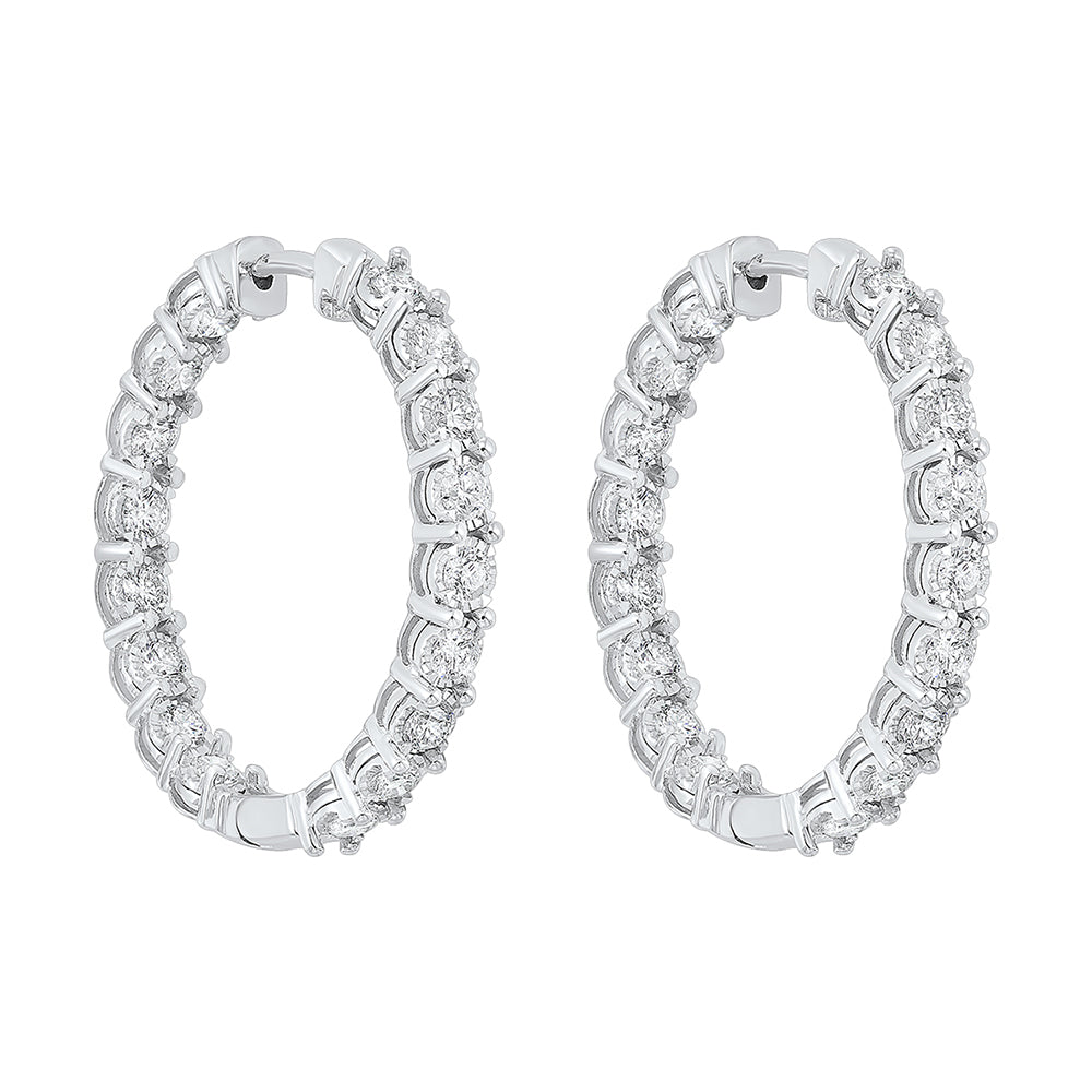 14Kt White Gold Diamond 3Ctw Earring