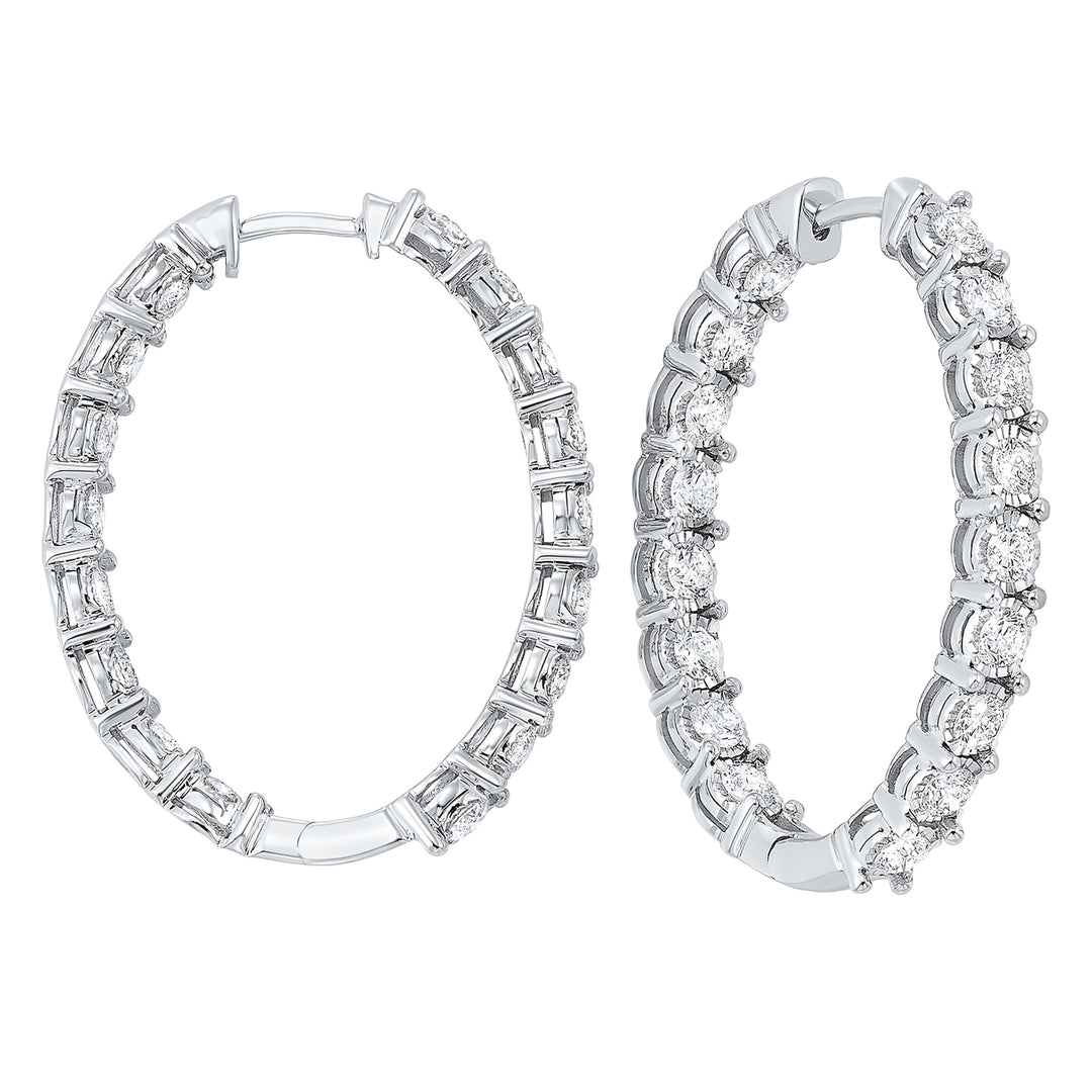 14Kt White Gold Diamond 3Ctw Earring