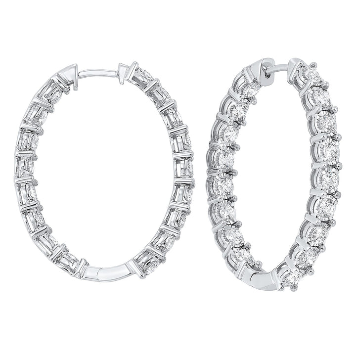 14Kt White Gold Diamond 3Ctw Earring