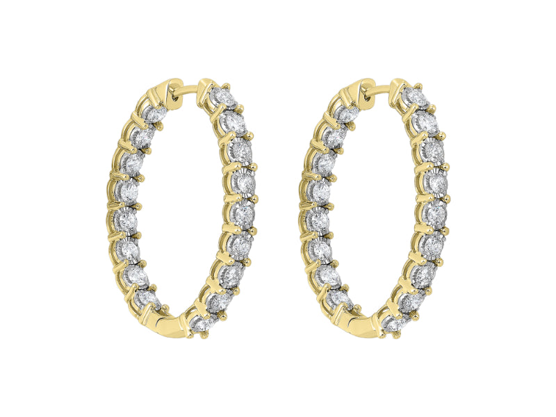 14Kt Yellow Gold Diamond 3Ctw Earring