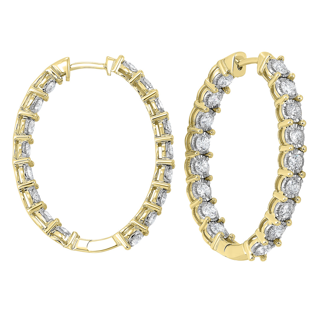 14Kt Yellow Gold Diamond 3Ctw Earring