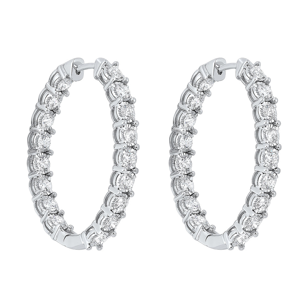 14Kt White Gold Diamond 3Ctw Earring
