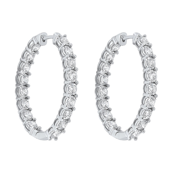 14Kt White Gold Diamond 3Ctw Earring