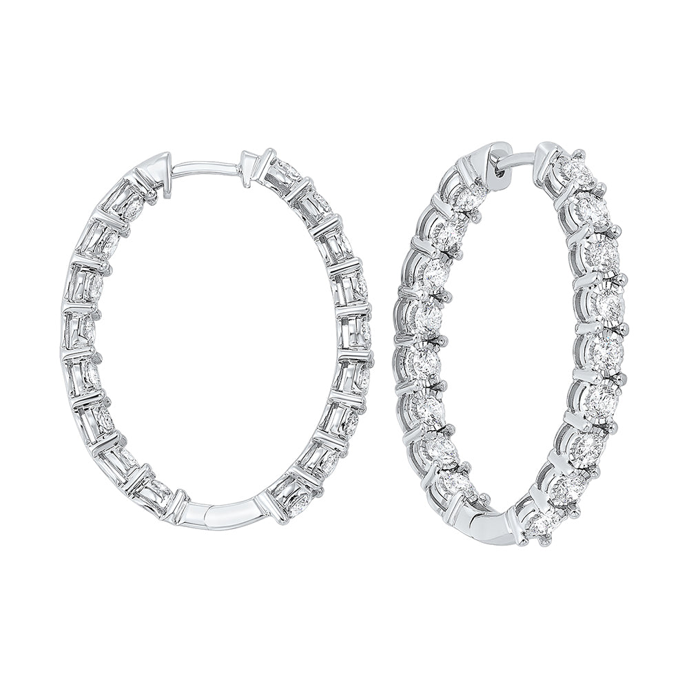 14Kt White Gold Diamond 3Ctw Earring