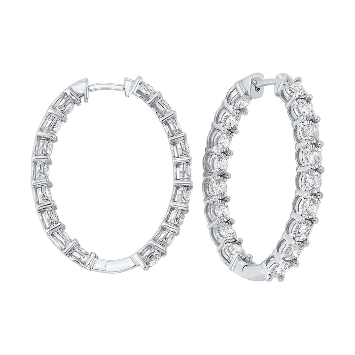 14Kt White Gold Diamond 3Ctw Earring