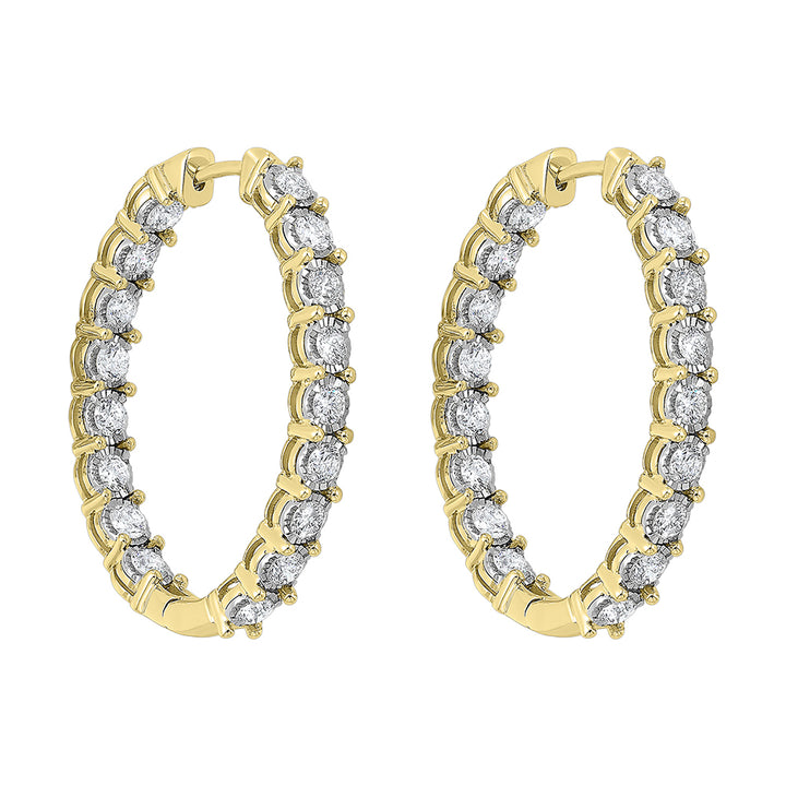 14Kt Yellow Gold Diamond 3Ctw Earring