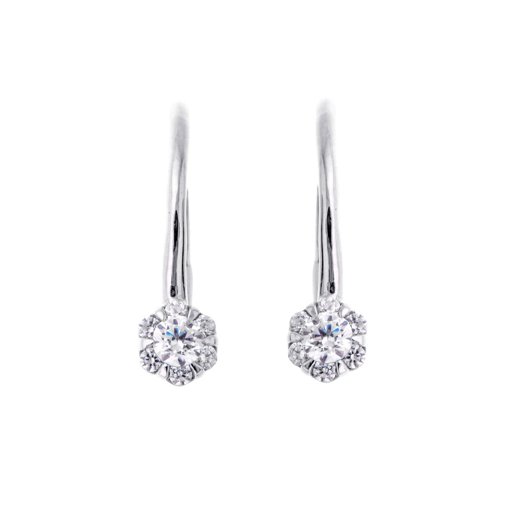 14Kt White Gold Diamond 1/4Ctw Earring