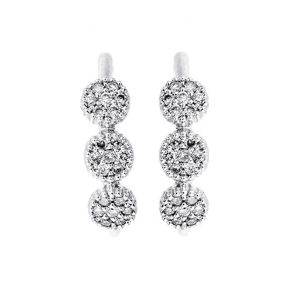 10Kt White Gold Diamond 1/10Ctw Earring