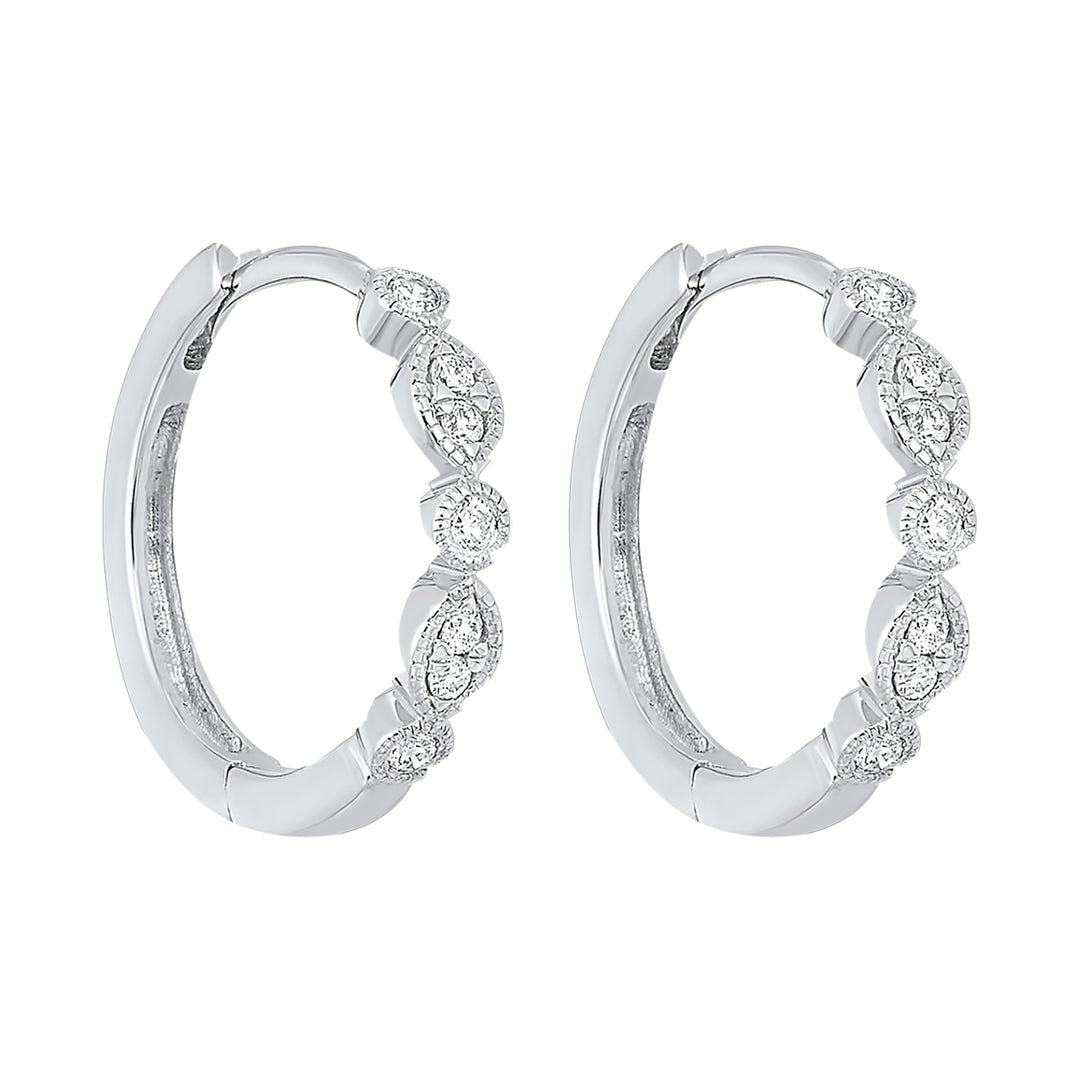 10Kt White Gold Diamond 1/7Ctw Earring