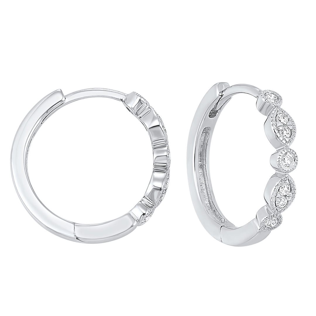 14Kt White Gold Diamond 1/7Ctw Earring