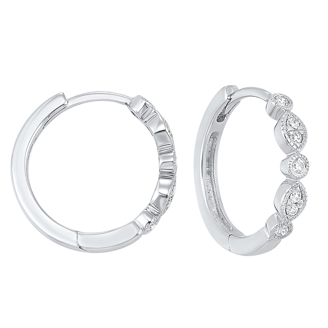14Kt White Gold Diamond 1/7Ctw Earring