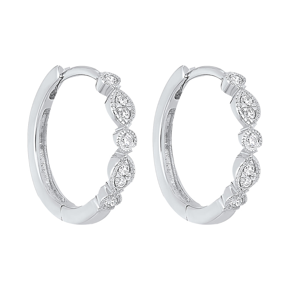 10Kt White Gold Diamond 1/7Ctw Earring