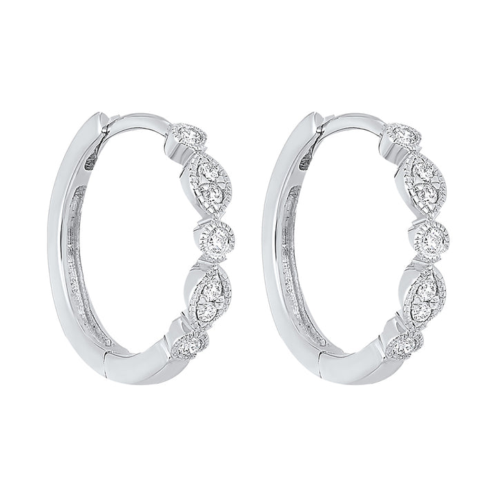 10Kt White Gold Diamond 1/7Ctw Earring