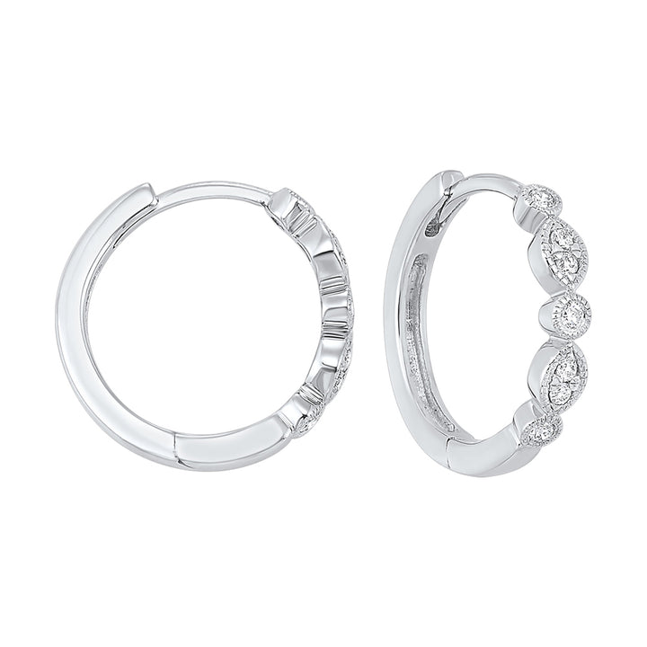 10Kt White Gold Diamond 1/7Ctw Earring