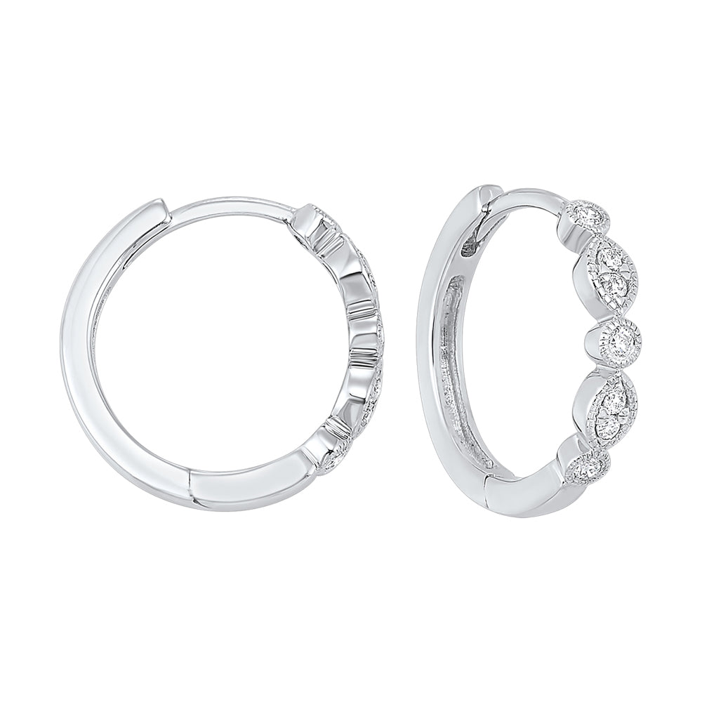14Kt White Gold Diamond 1/7Ctw Earring