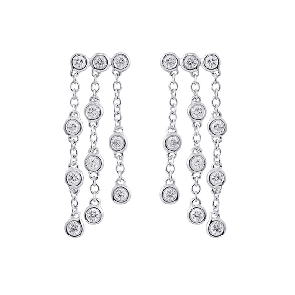 14Kt White Gold Diamond 1/4Ctw Earring