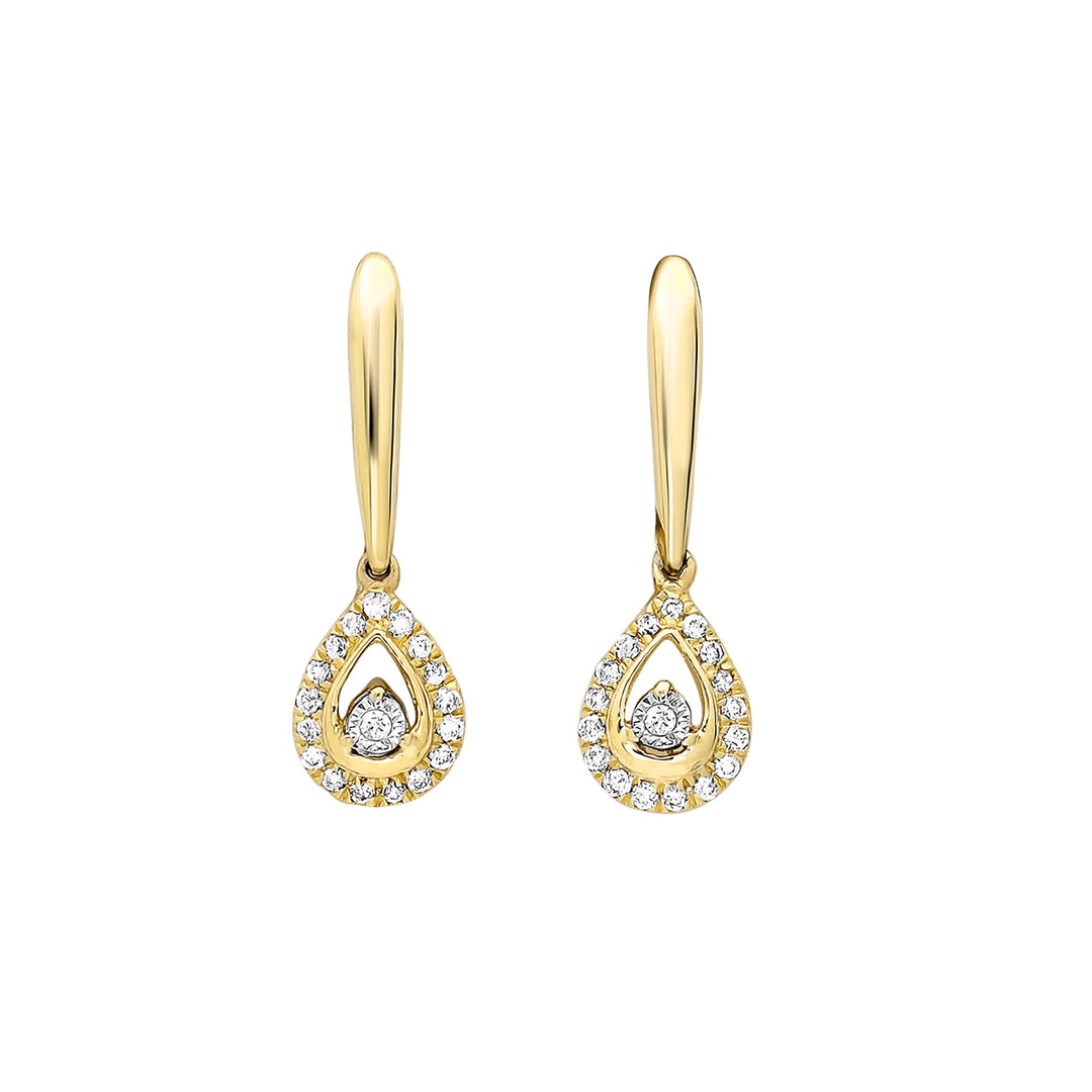 14Kt Yellow Gold Diamond 1/10Ctw Earring