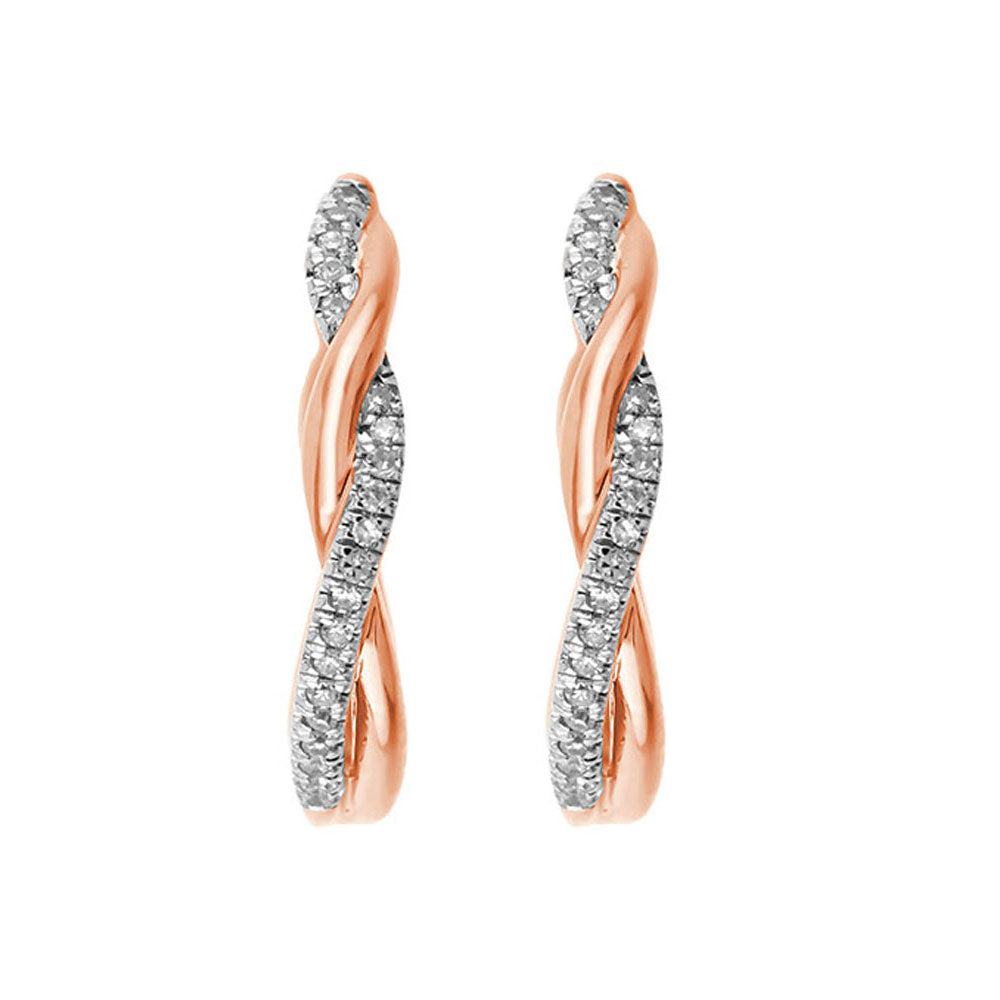 10Kt Rose Gold Diamond 1/10Ctw Earring