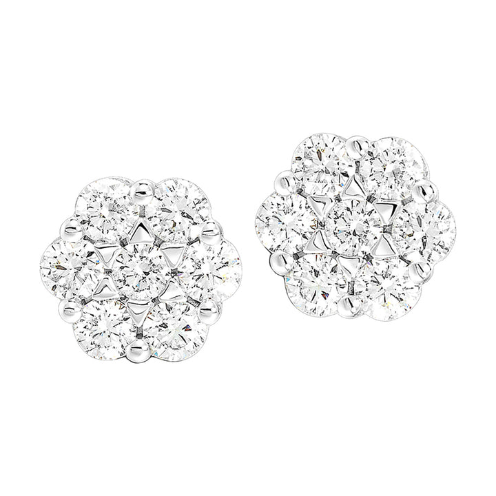 14Kt White Gold Diamond 1/7Ctw Earring