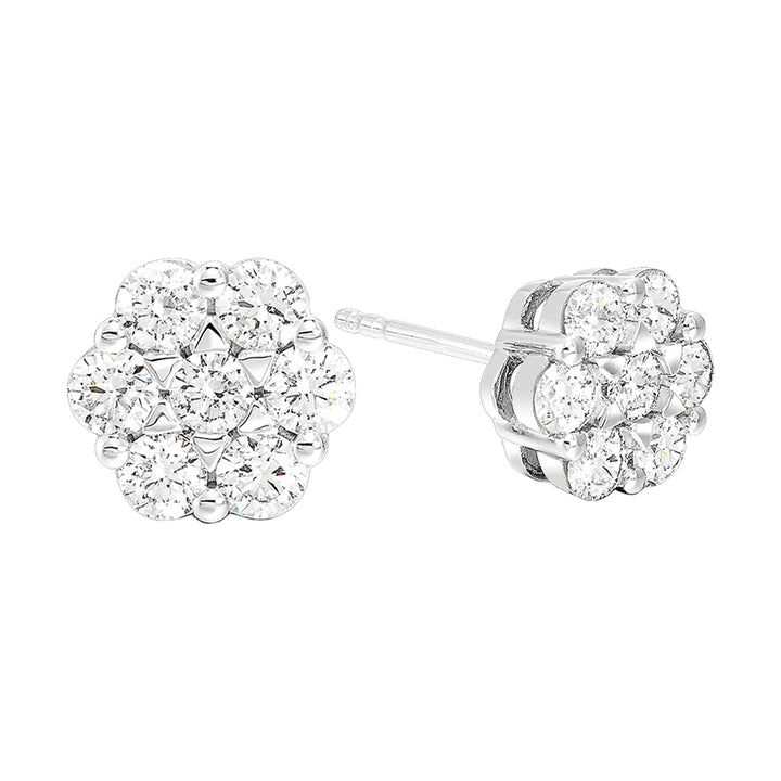 14Kt White Gold Diamond 1/7Ctw Earring
