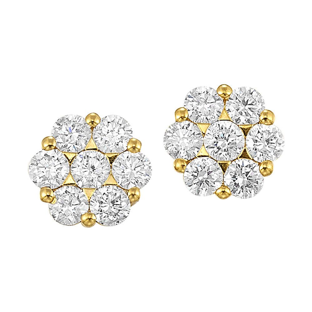 14Kt Yellow Gold Diamond 1/3Ctw Earring