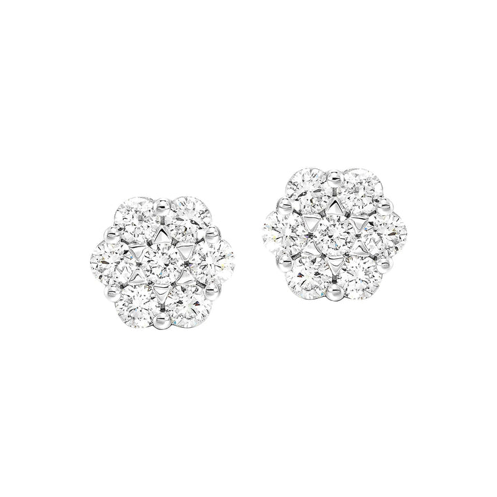 14Kt White Gold Diamond 1Ctw Earring