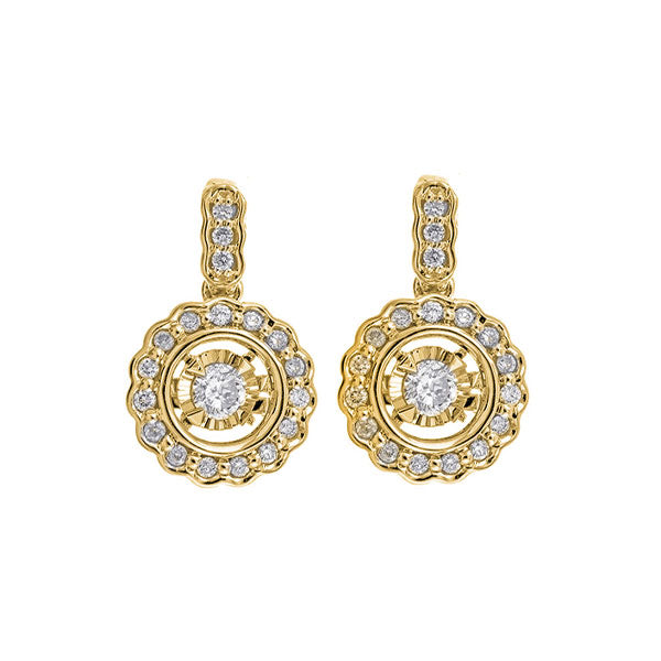 14Kt Yellow Gold Diamond 1/4Ctw Earring