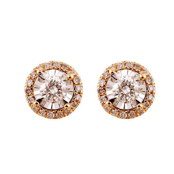 14Kt Yellow Gold Diamond 1/3Ctw Earring