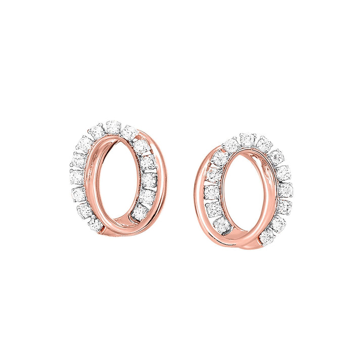 10Kt Rose Gold Diamond 1/8Ctw Earring