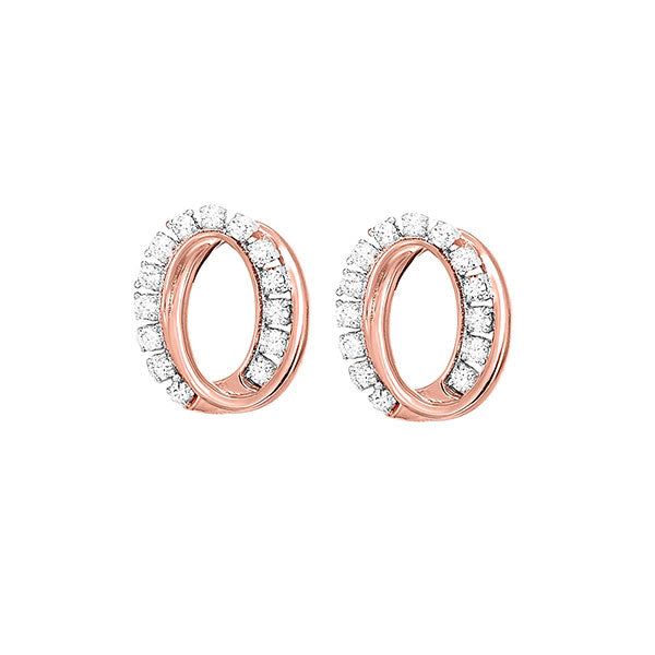 10Kt Rose Gold Diamond 1/8Ctw Earring