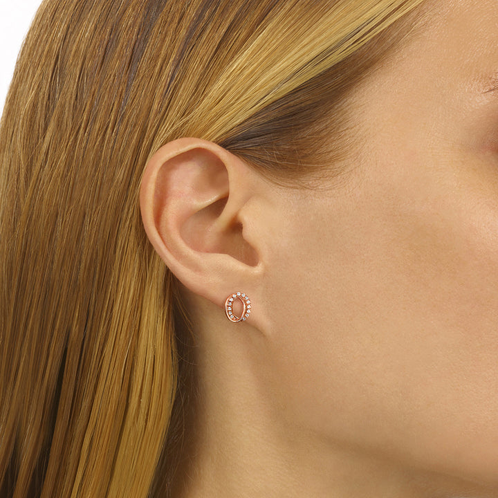 10Kt Rose Gold Diamond 1/8Ctw Earring