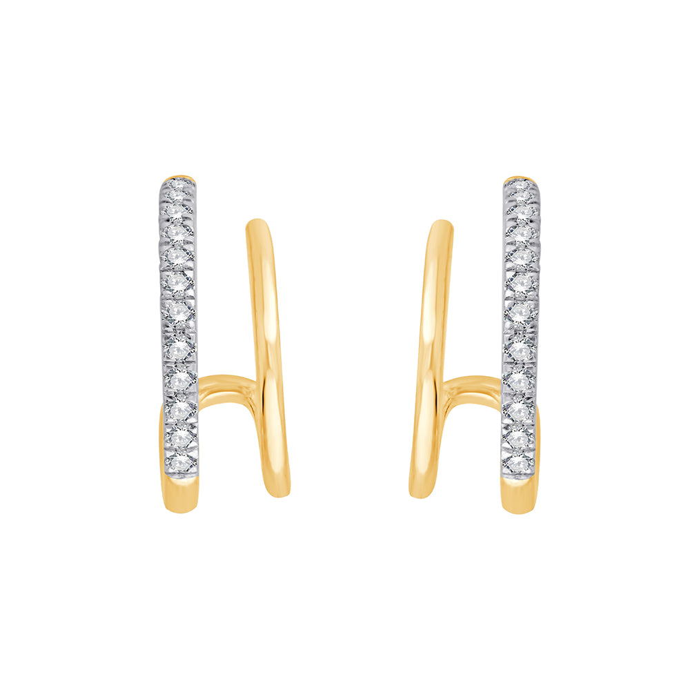10Kt Yellow Gold Diamond 1/8Ctw Earring