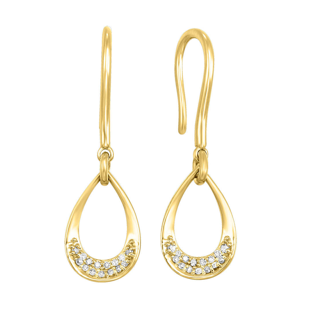 10Kt Yellow Gold Diamond 1/10Ctw Earring