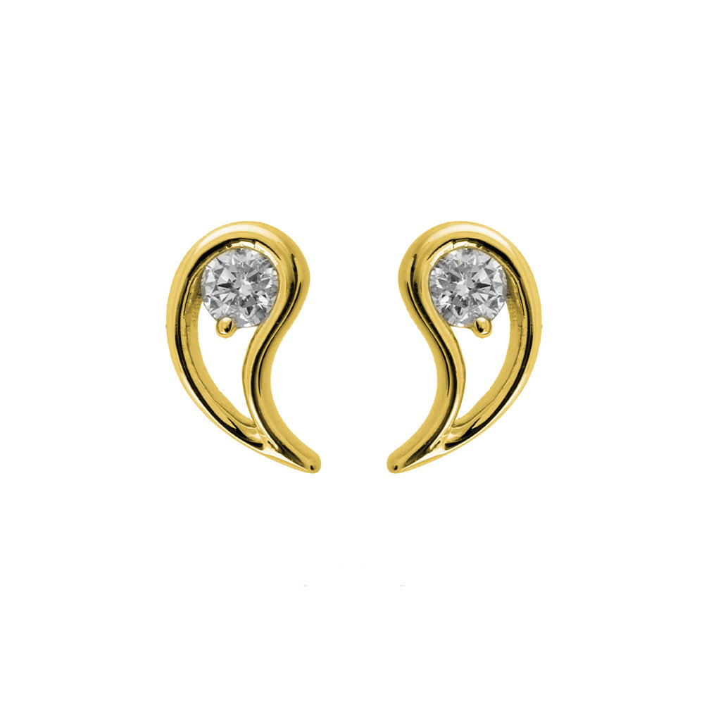 14Kt Yellow Gold Diamond 1/10Ctw Earring